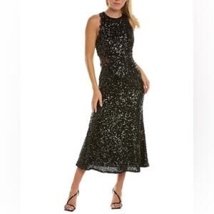 Sachin & Babi Drew Midi Dress Black Sequin Women’s Sz 6 NWT